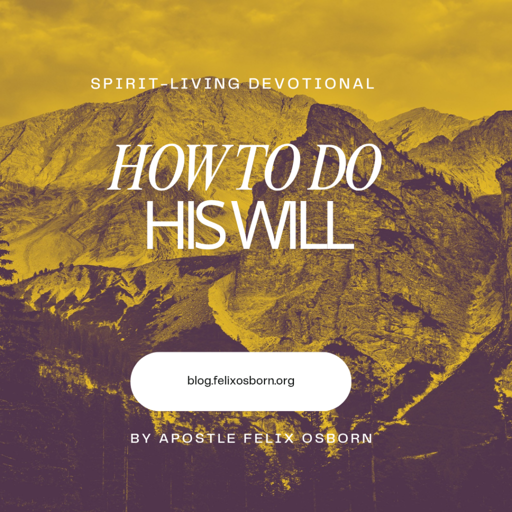 HOW TO DO HIS WILL
