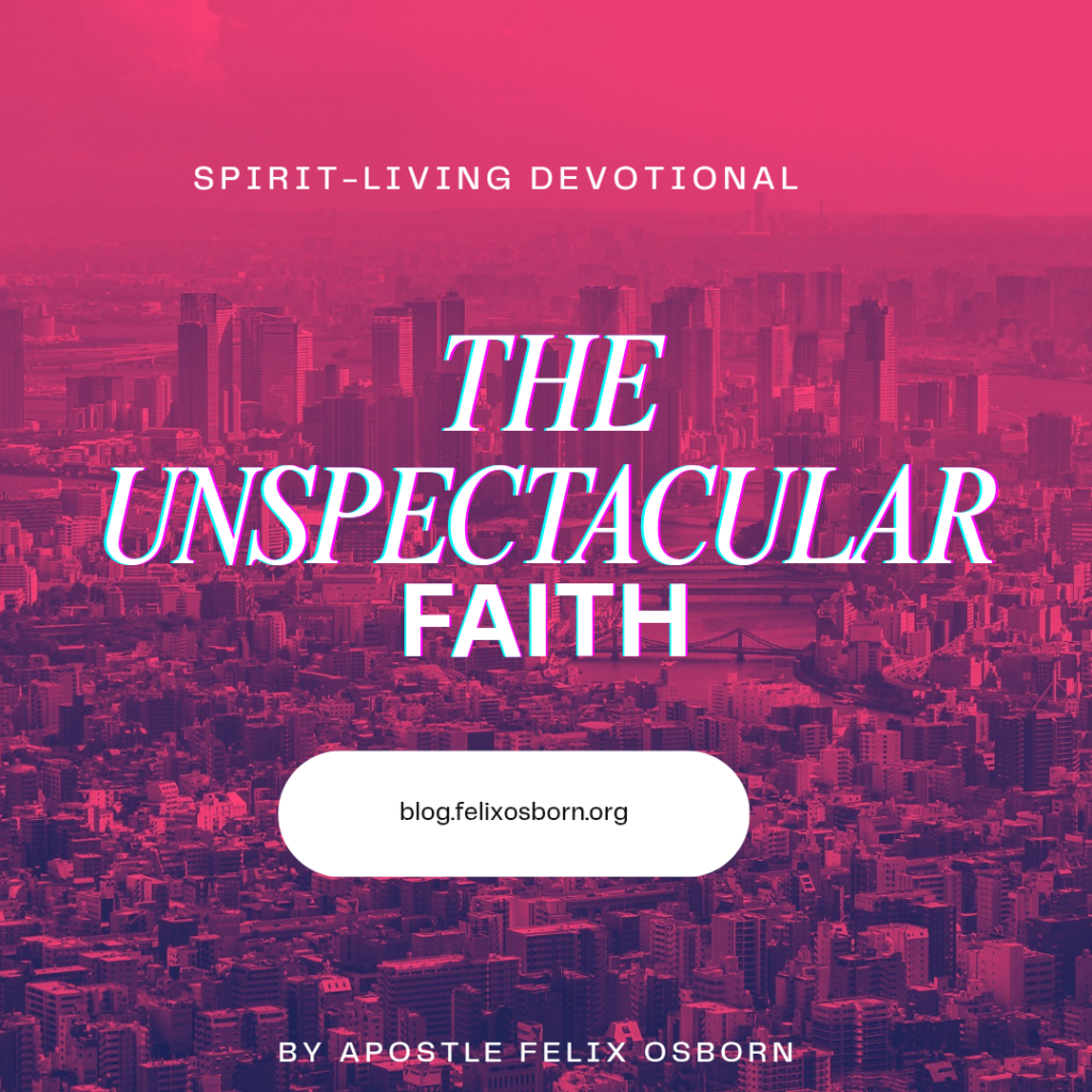 THE UNSPECTACULAR FAITH
